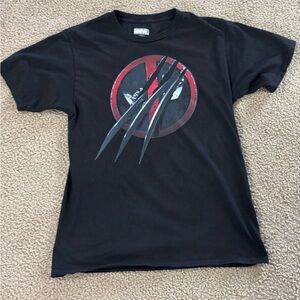 Marvel Black Tee with Red and Silver Graphic